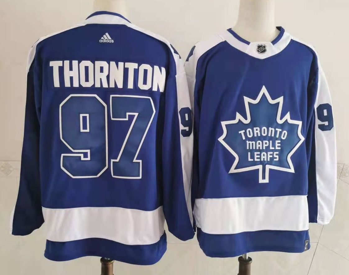 Cheap Men Toronto Maple Leafs 97 Thornton Blue Authentic Stitched 2021 Adidias NHL Jersey